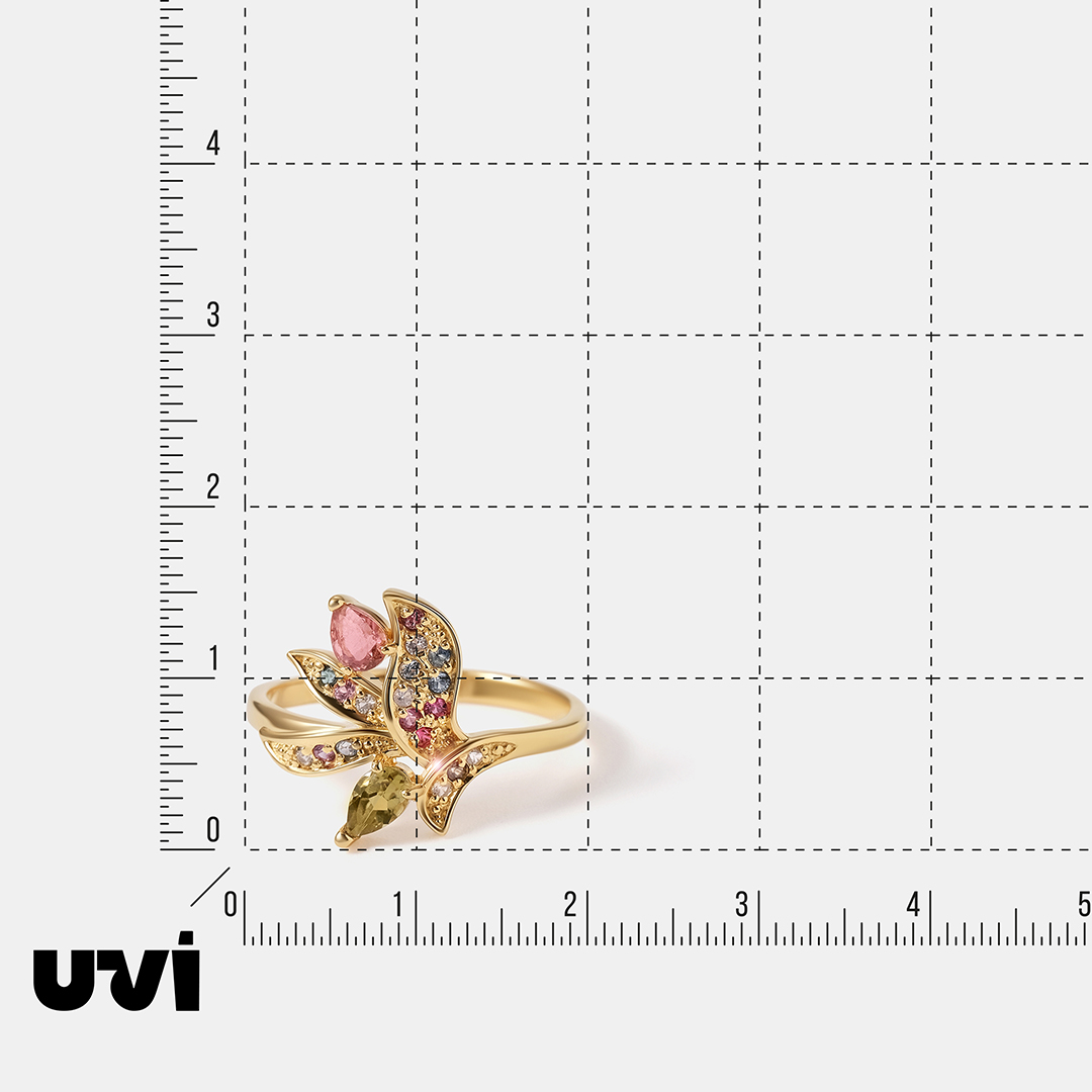 Серебряное кольцо с турмалинами