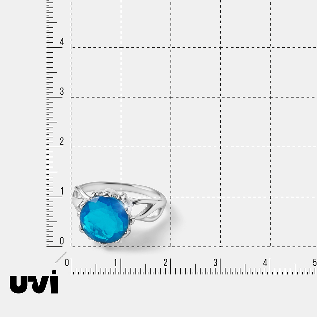 Серебряное кольцо с голубым опалом