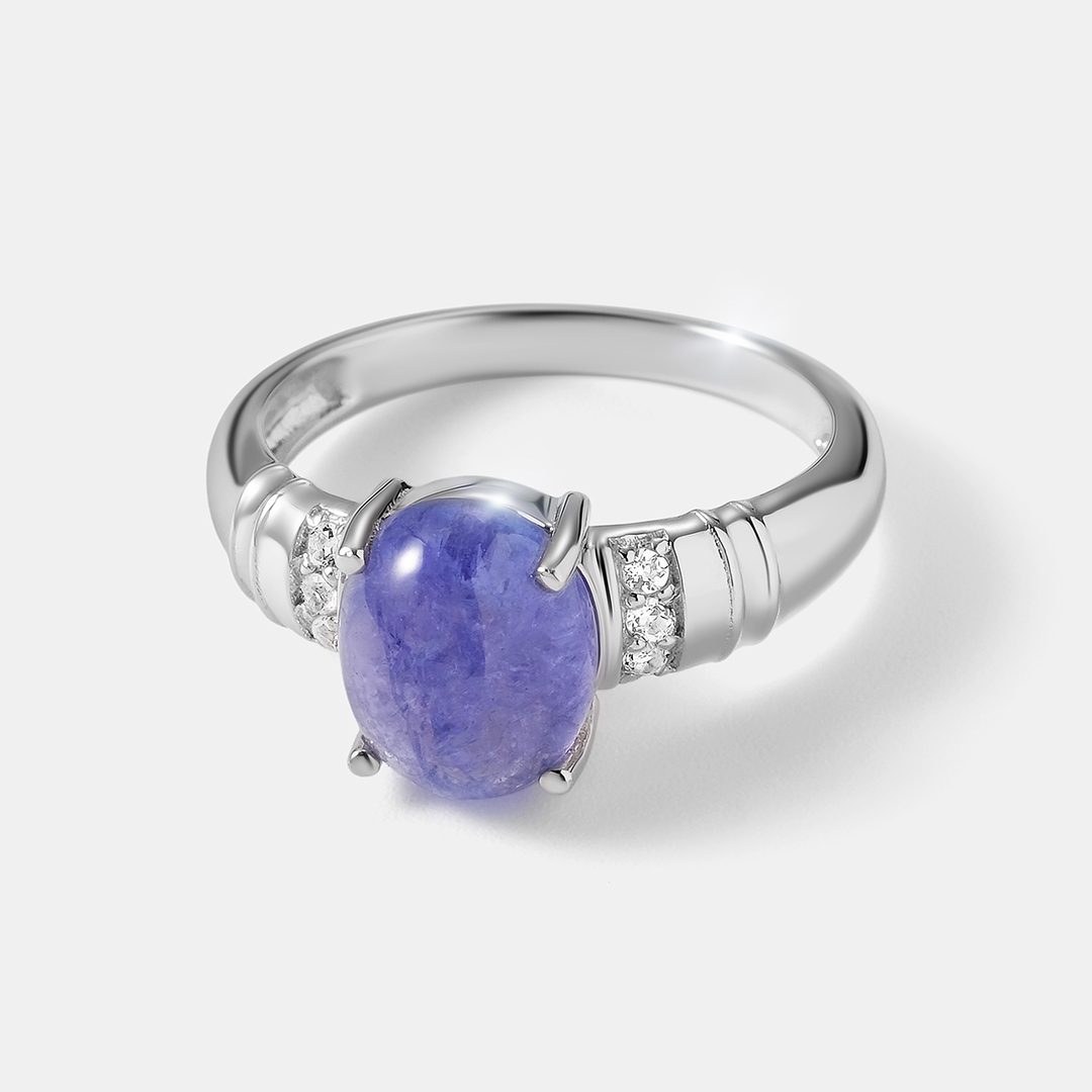 Серебряное кольцо с танзанитом