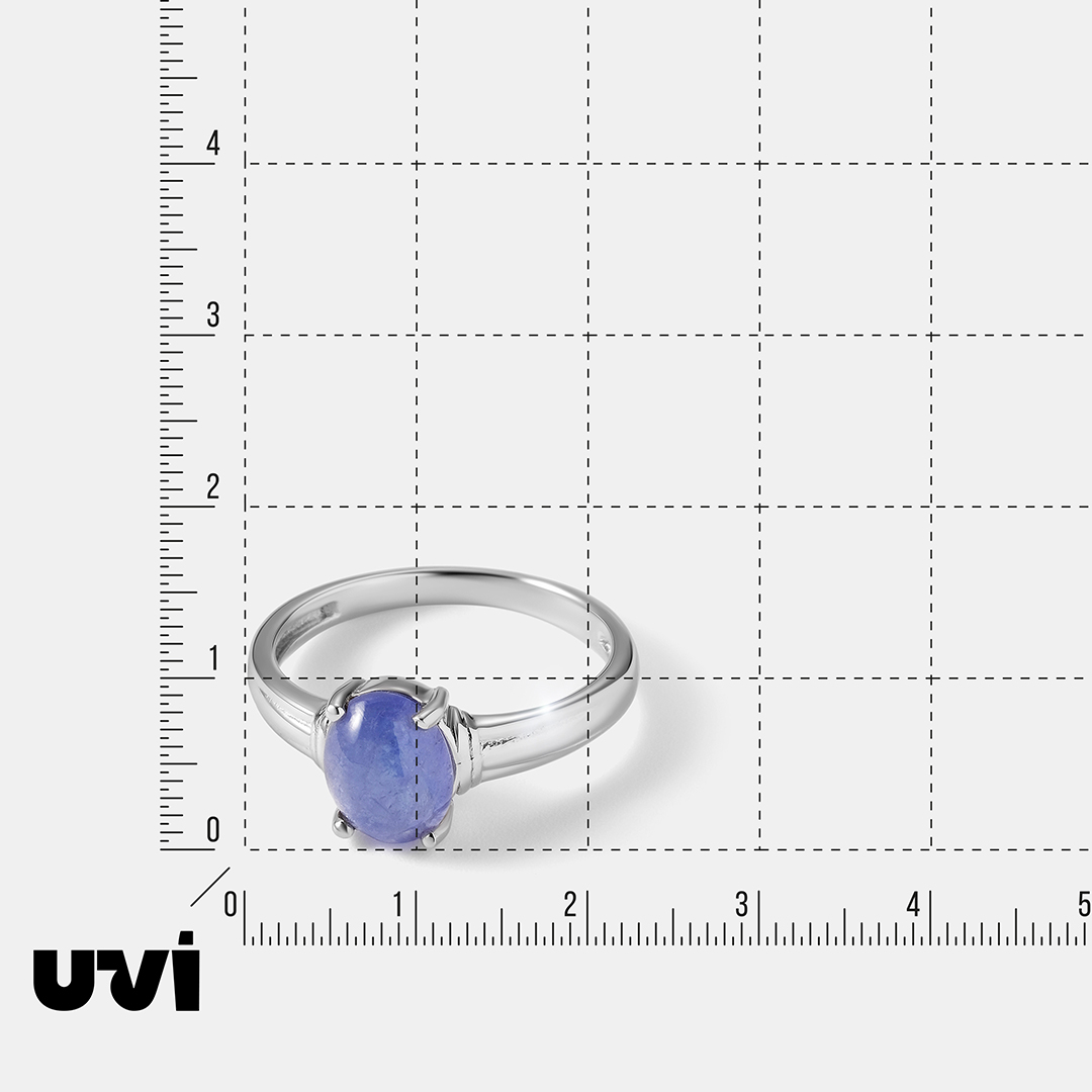 Серебряное кольцо с танзанитом