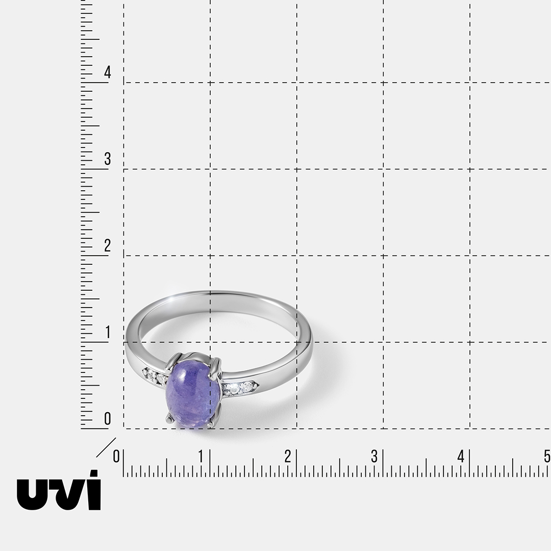 Серебряное кольцо с танзанитом