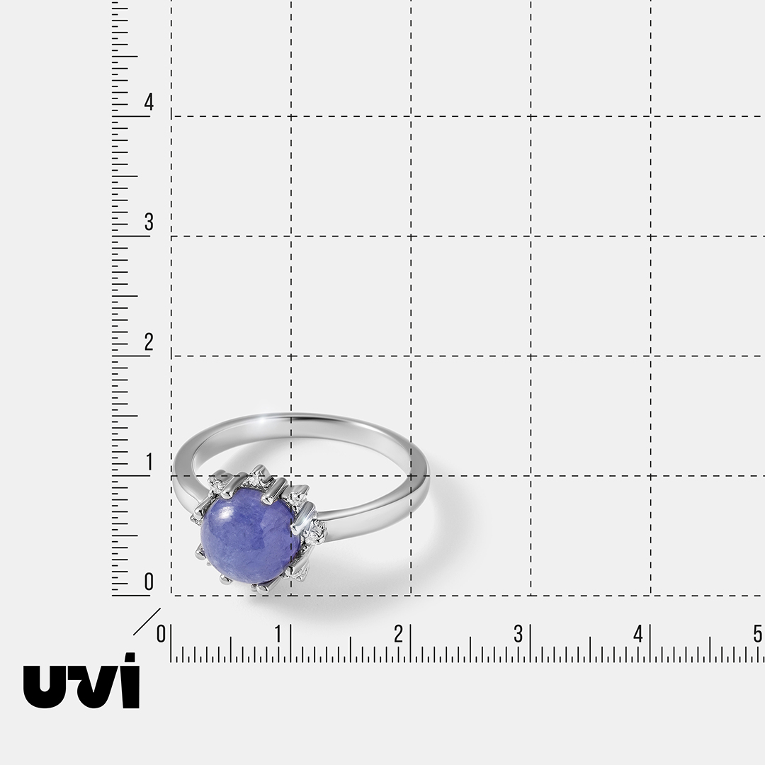 Серебряное кольцо с танзанитом