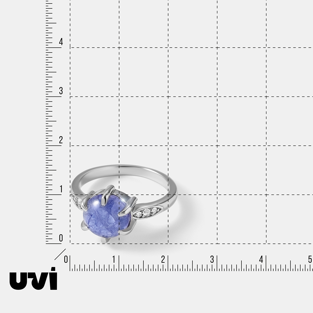 Серебряное кольцо с танзанитом