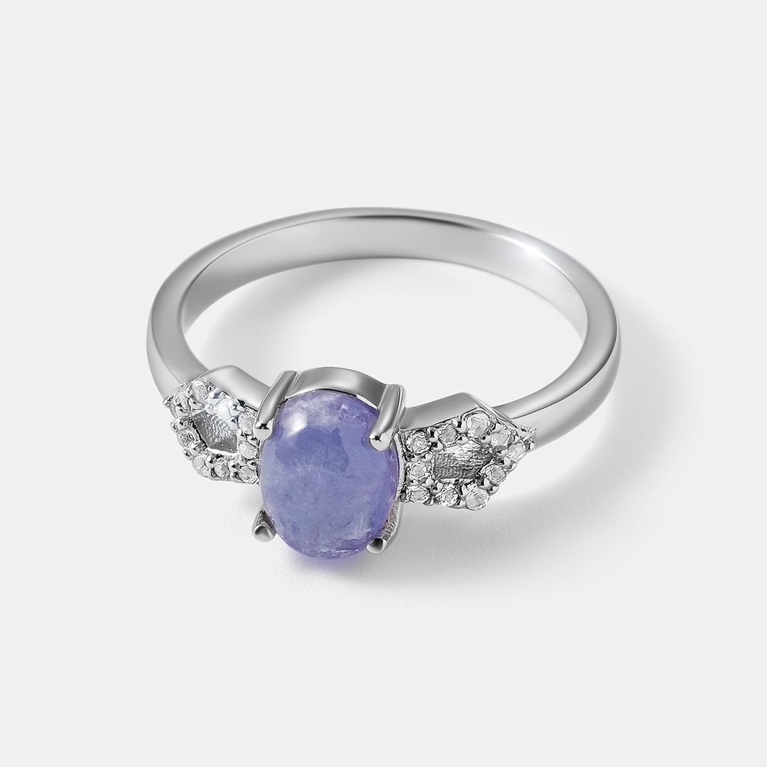 Серебряное кольцо с танзанитом
