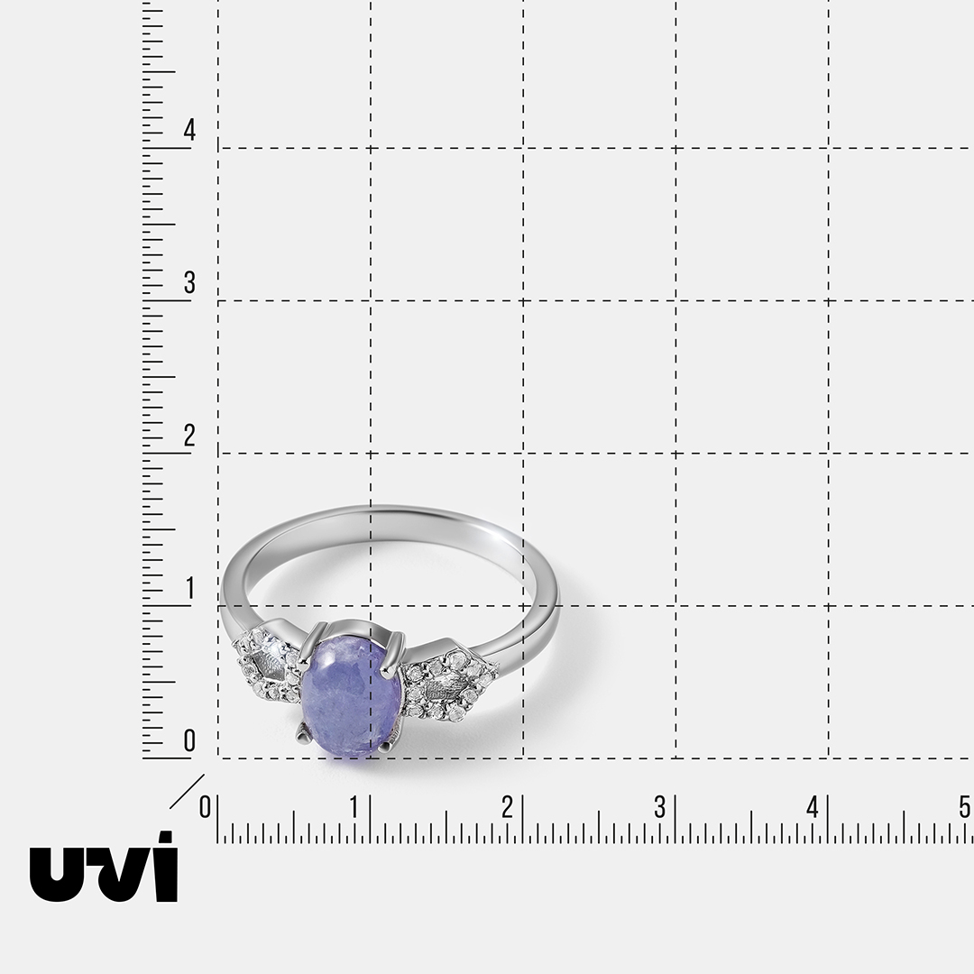 Серебряное кольцо с танзанитом