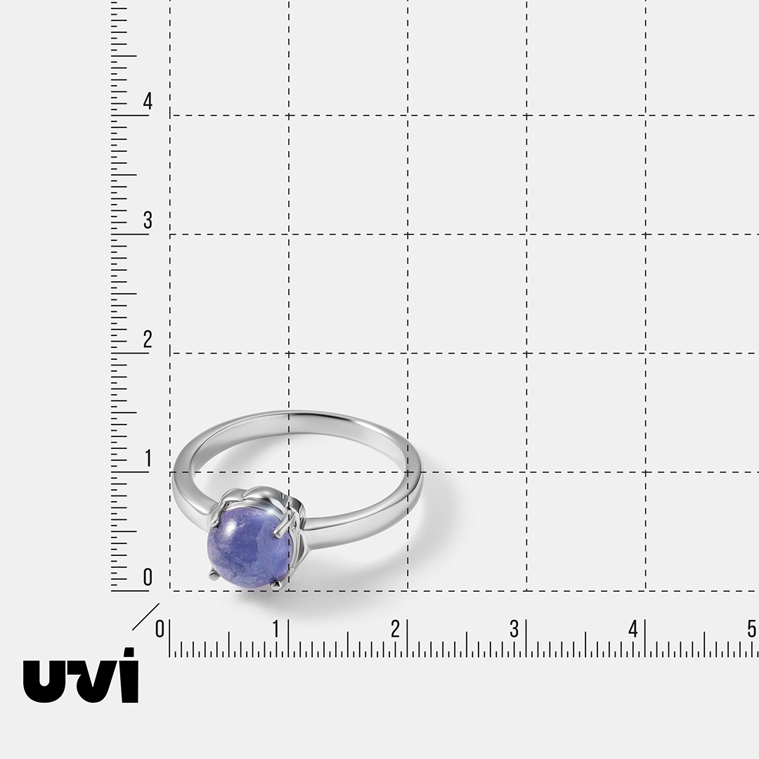 Серебряное кольцо с танзанитом