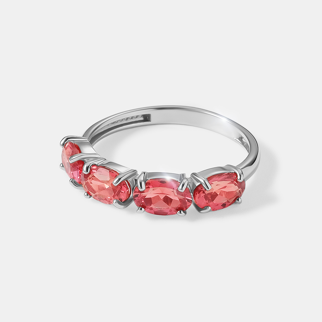 Серебряное кольцо с корундами