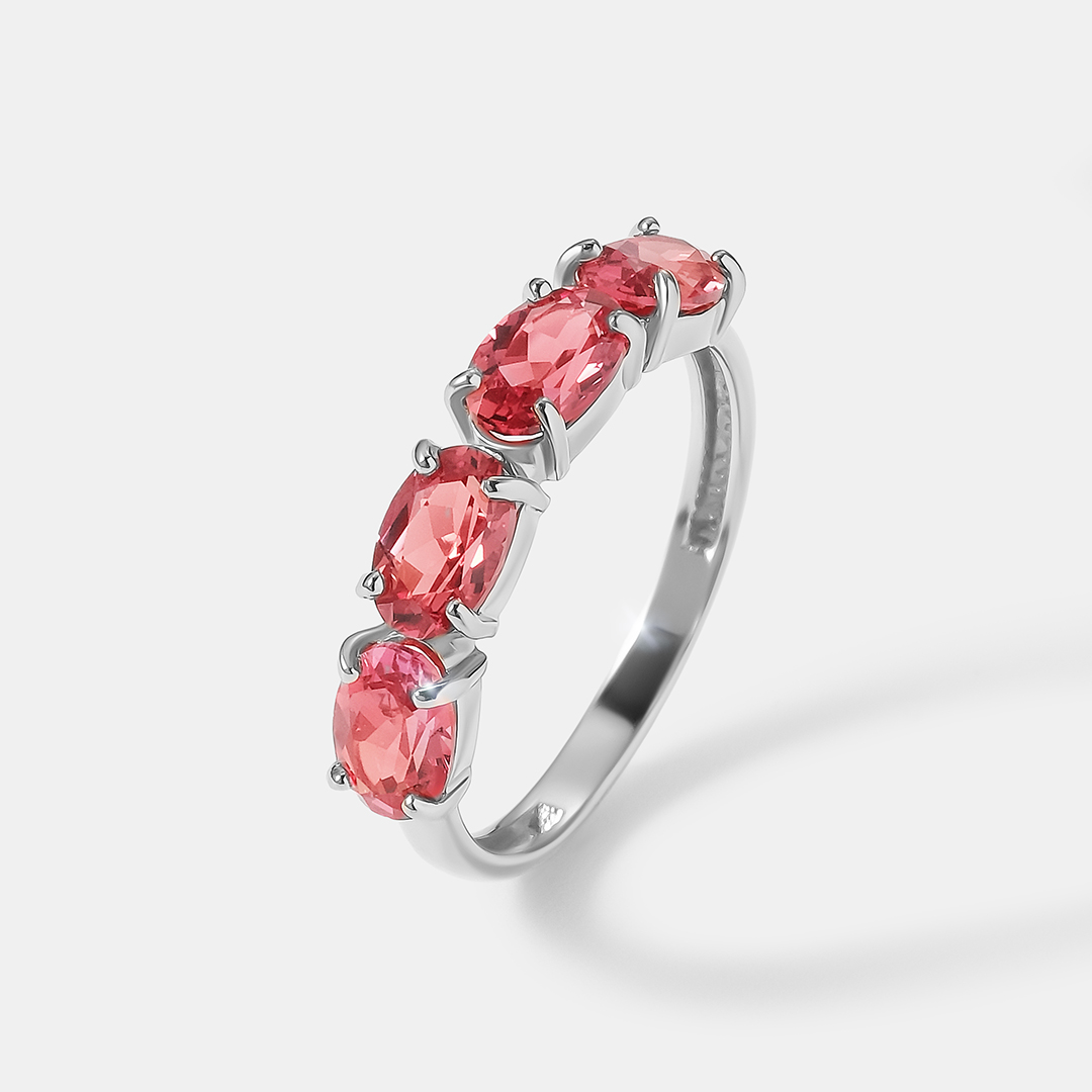 Серебряное кольцо с корундами