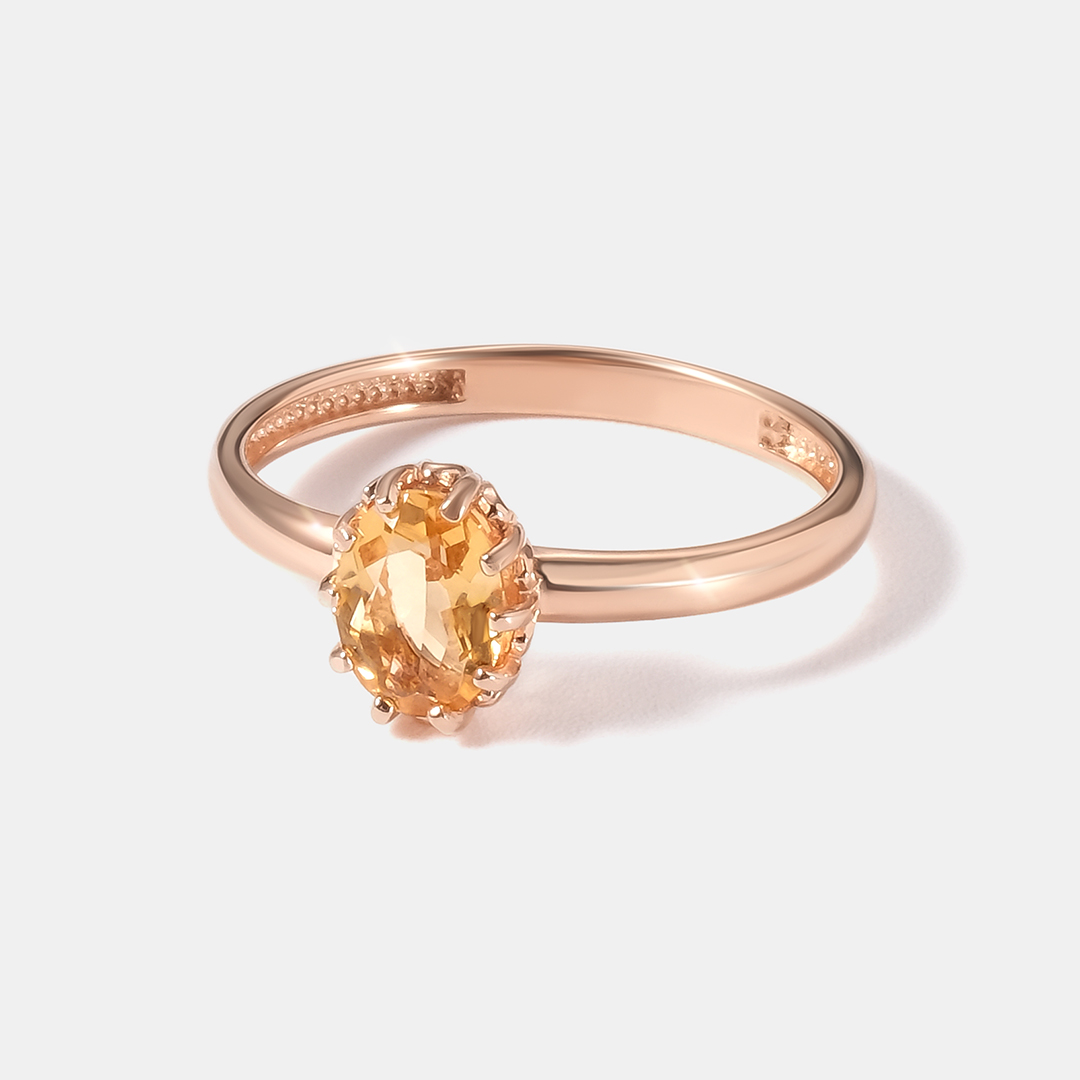 Серебряное кольцо с цитрином