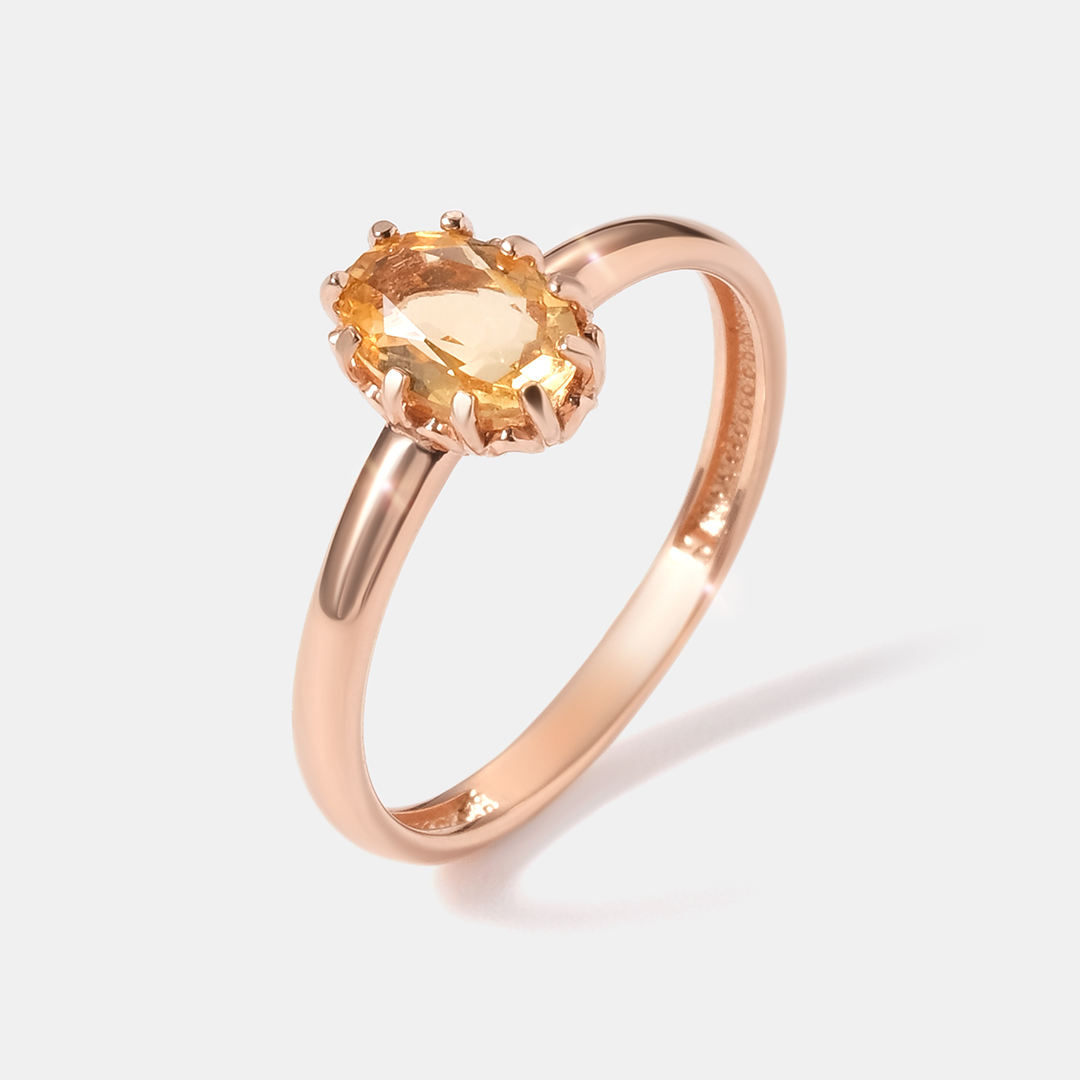 Серебряное кольцо с цитрином
