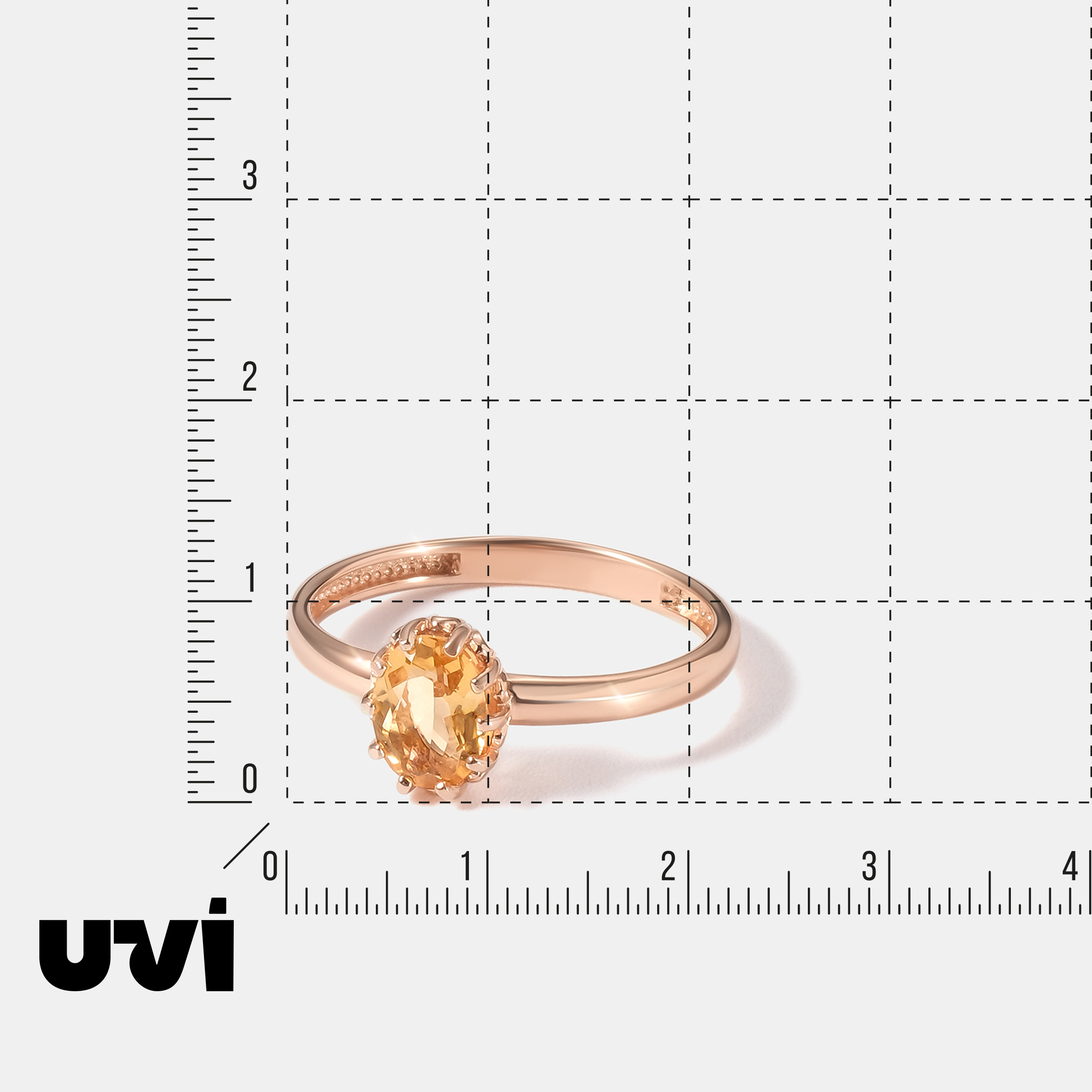Серебряное кольцо с цитрином