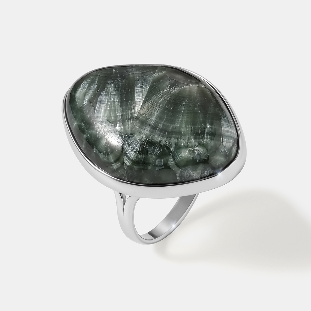 Серебряное кольцо с серафинитом