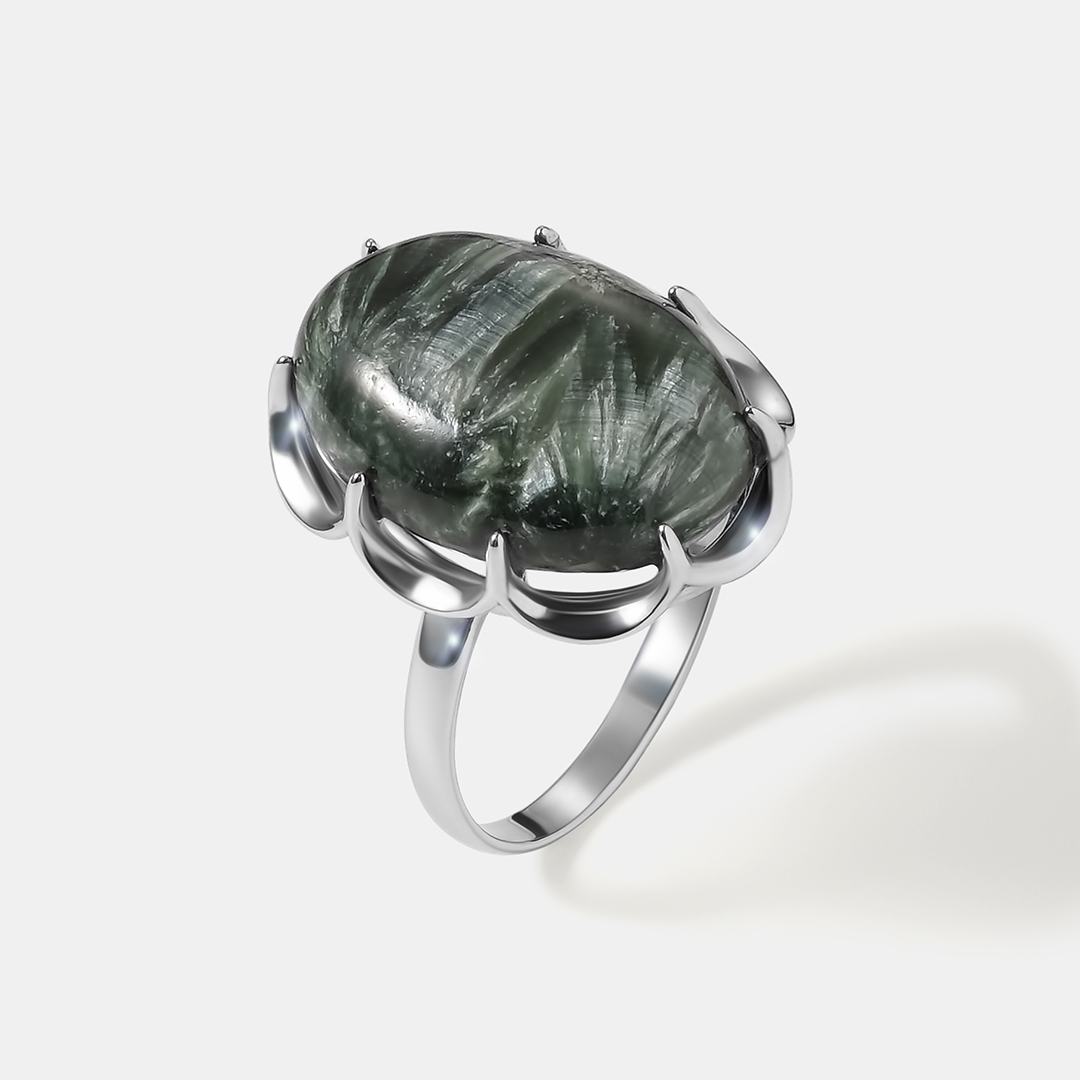 Серебряное кольцо с серафинитом