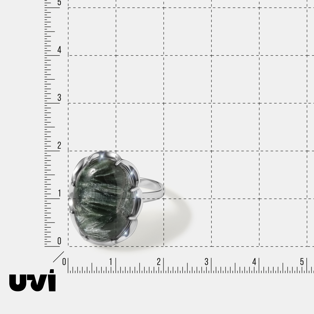 Серебряное кольцо с серафинитом