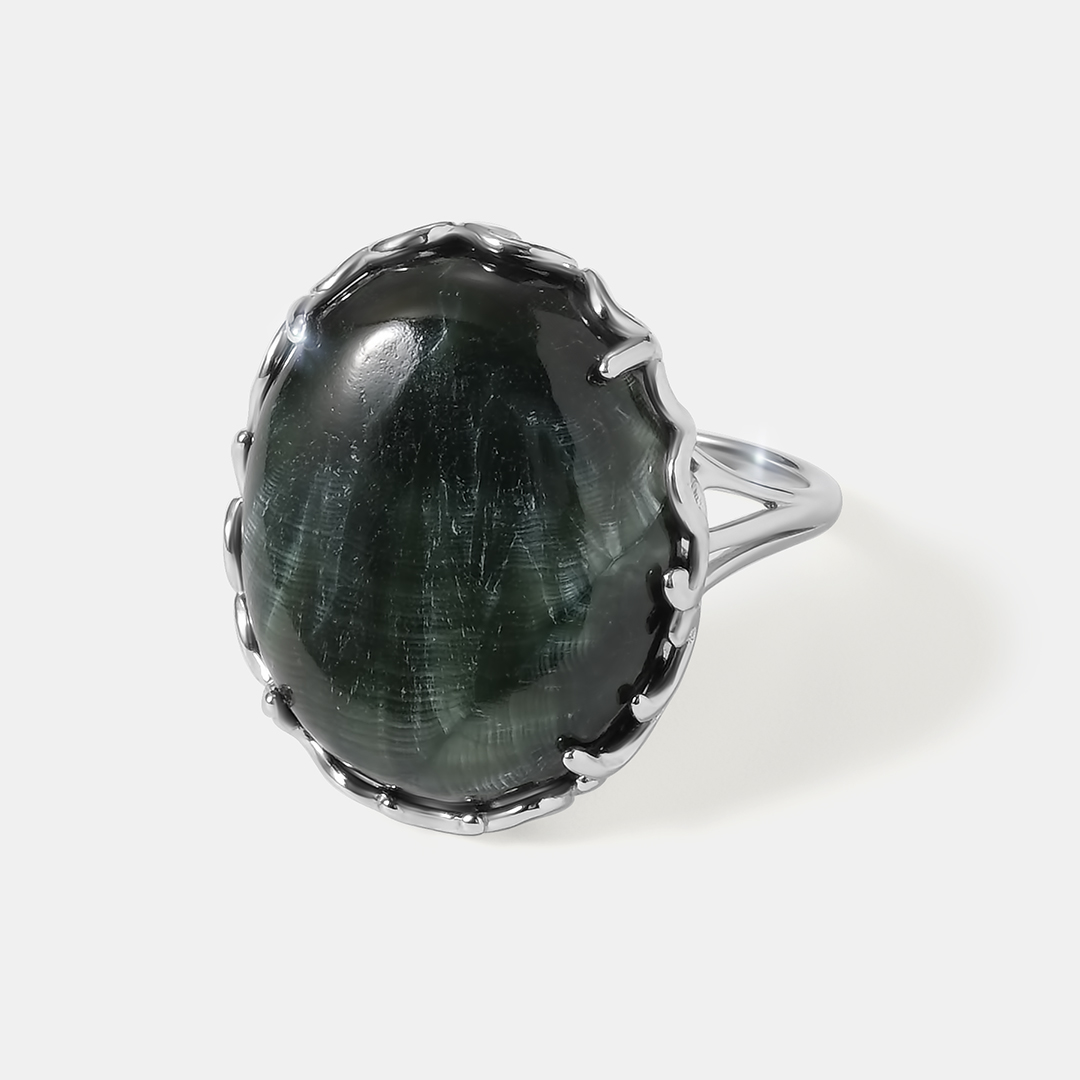 Серебряное кольцо с серафинитом