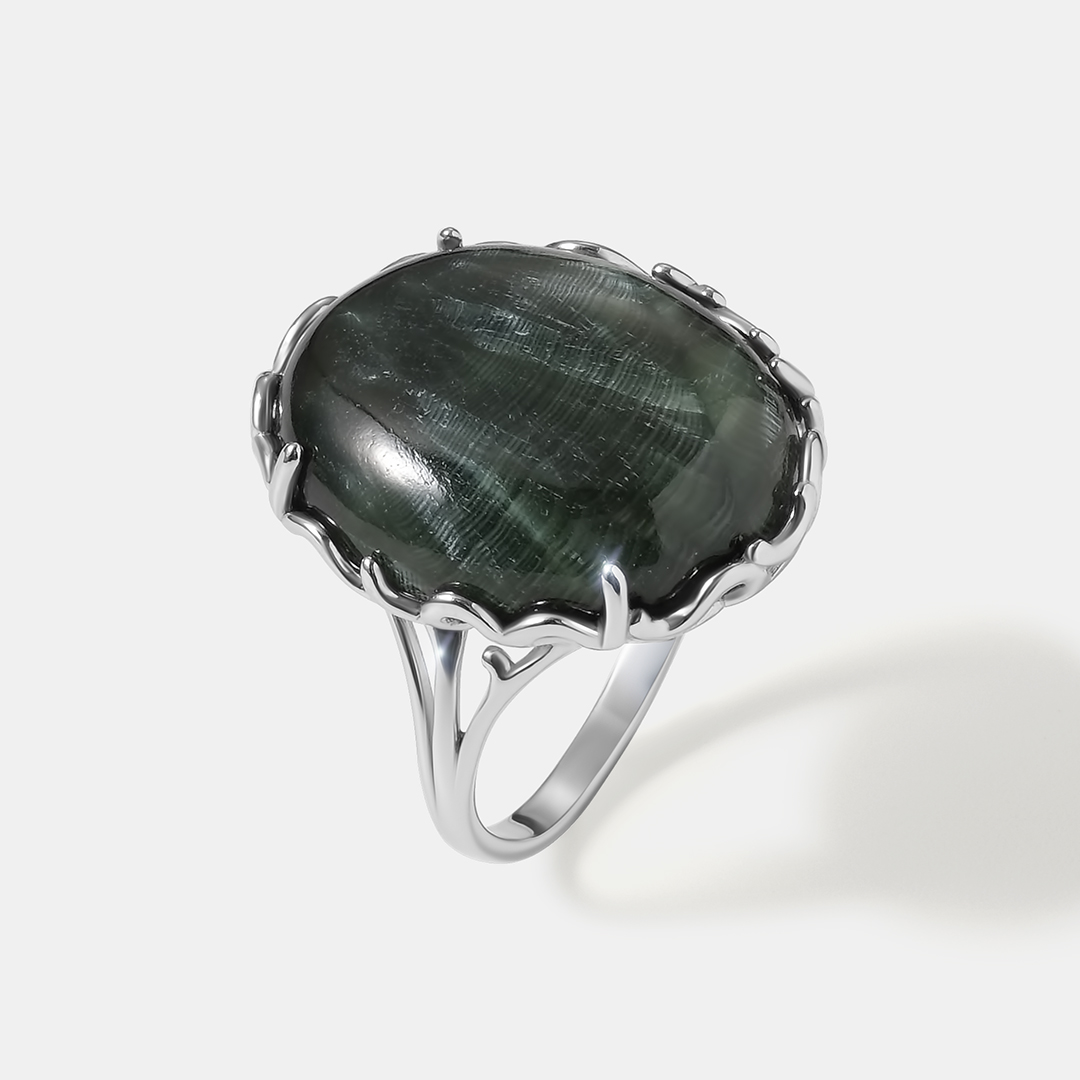 Серебряное кольцо с серафинитом