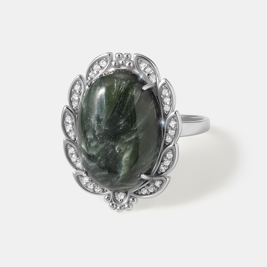 Серебряное кольцо с серафинитом
