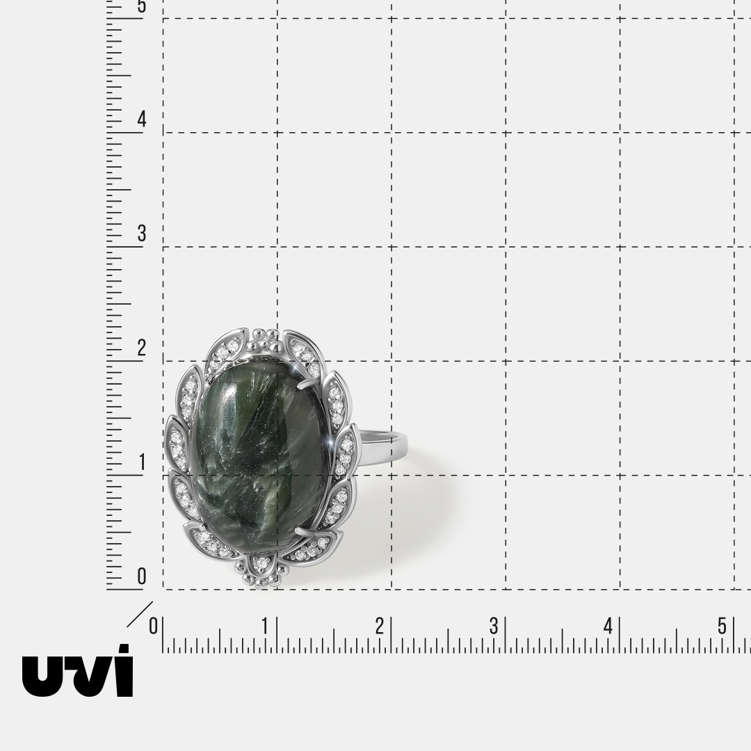 Серебряное кольцо с серафинитом