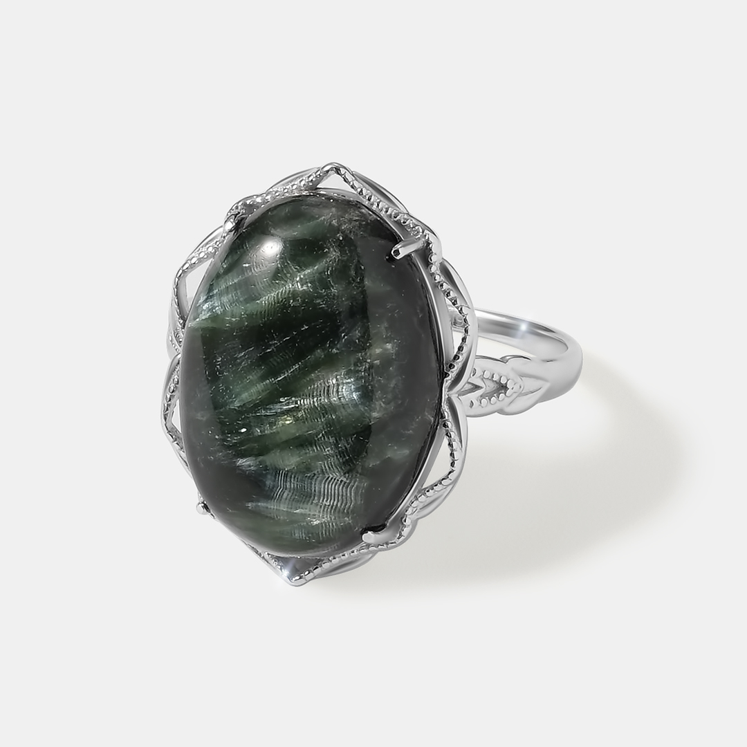 Серебряное кольцо с серафинитом