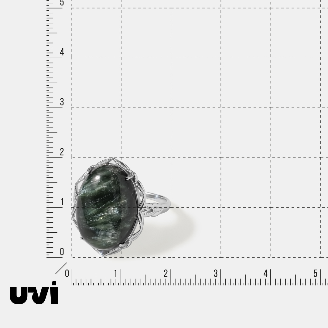 Серебряное кольцо с серафинитом
