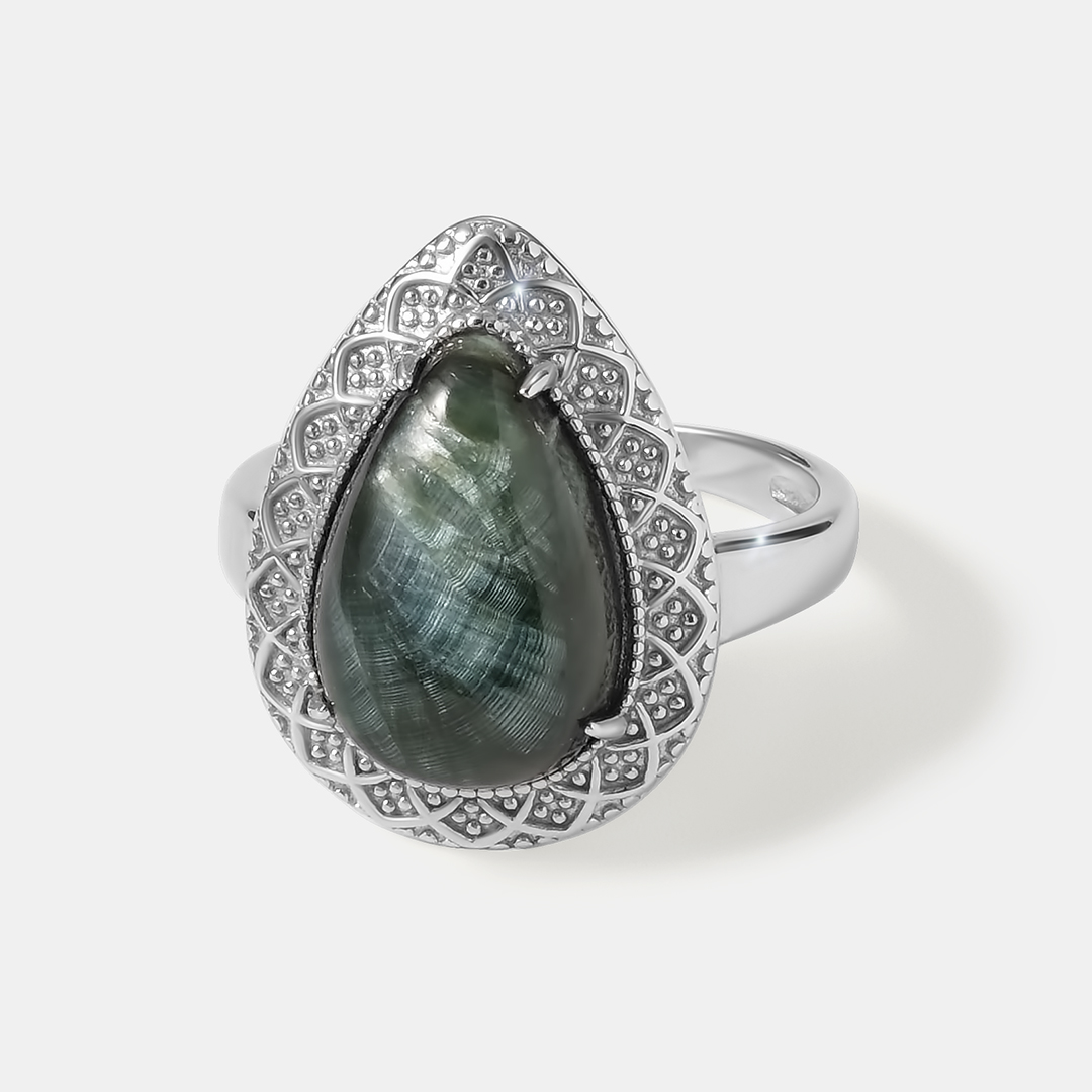 Серебряное кольцо с серафинитом