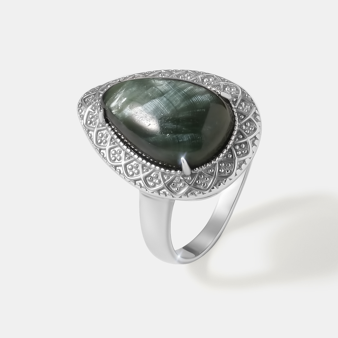 Серебряное кольцо с серафинитом