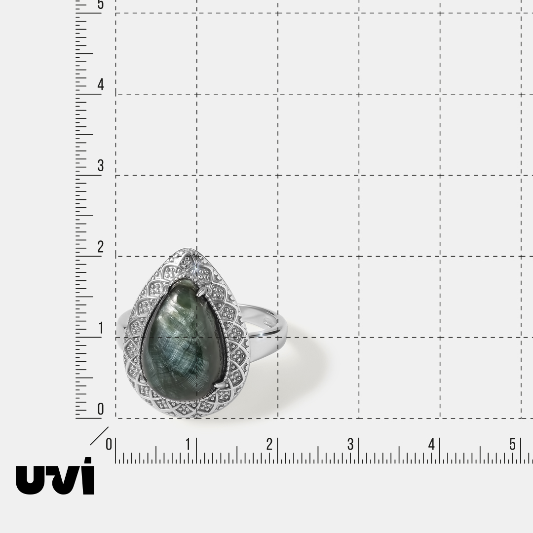 Серебряное кольцо с серафинитом