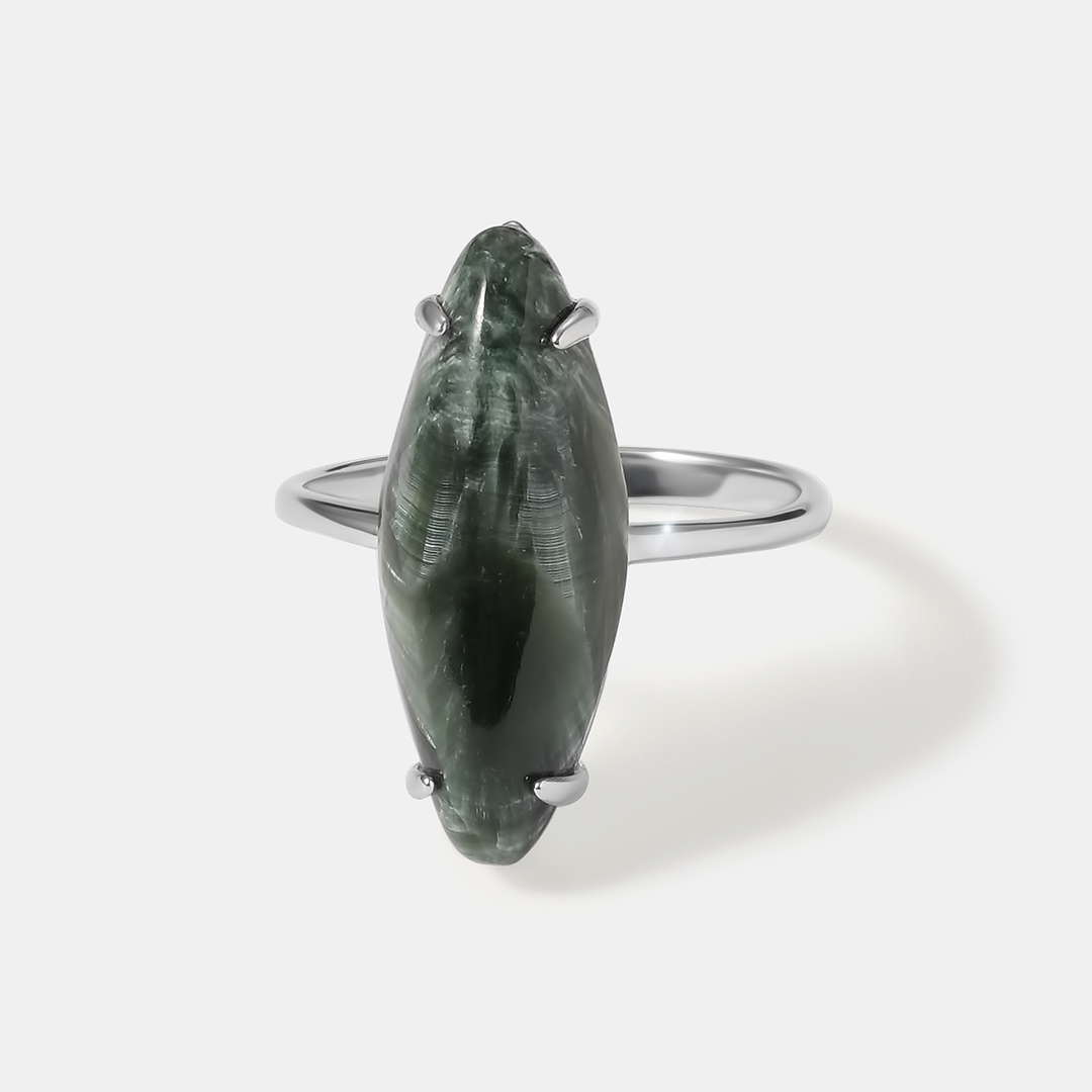 Серебряное кольцо с серафинитом