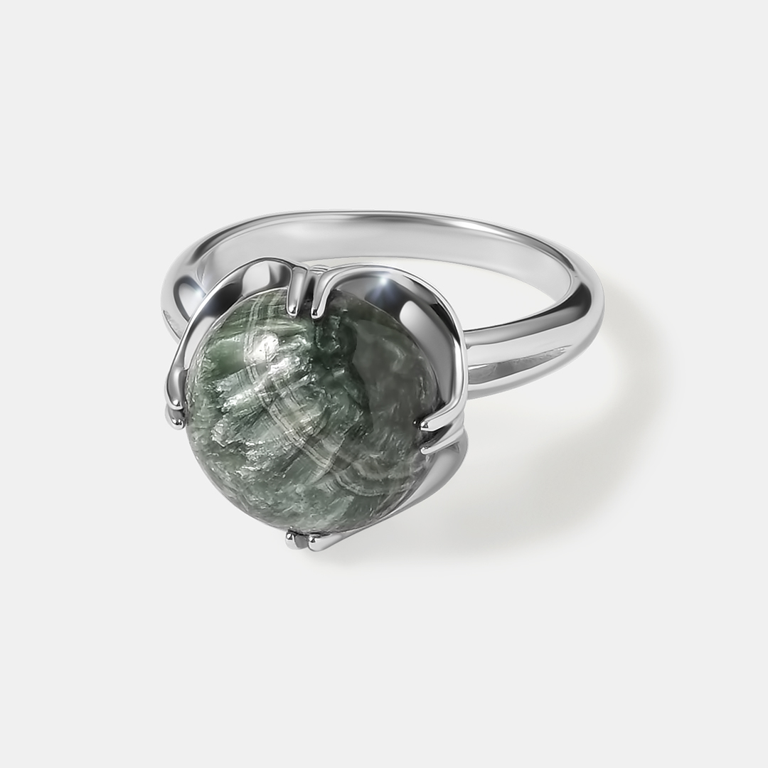 Серебряное кольцо с серафинитом