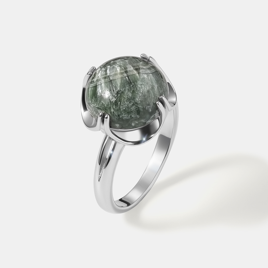 Серебряное кольцо с серафинитом
