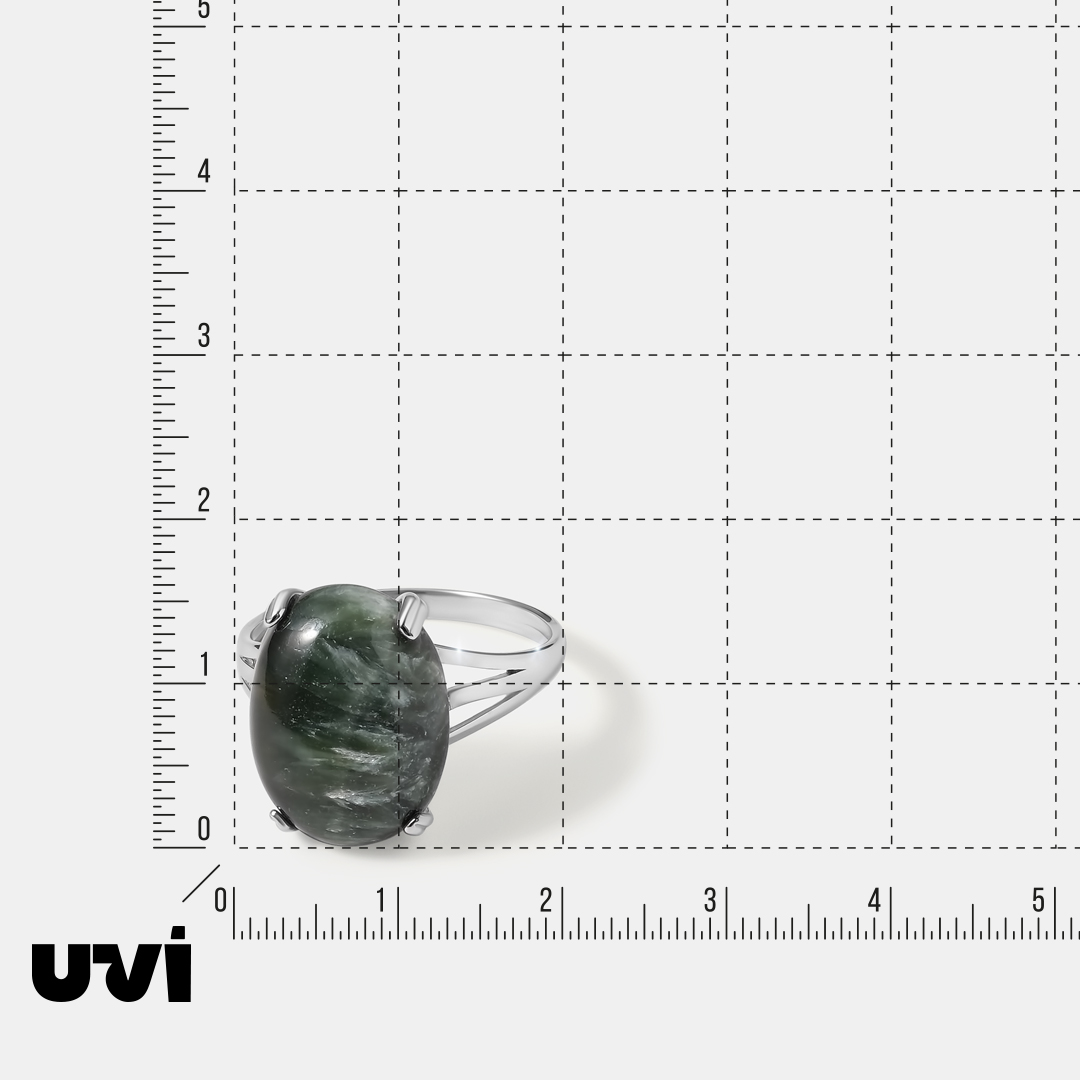 Серебряное кольцо с серафинитом