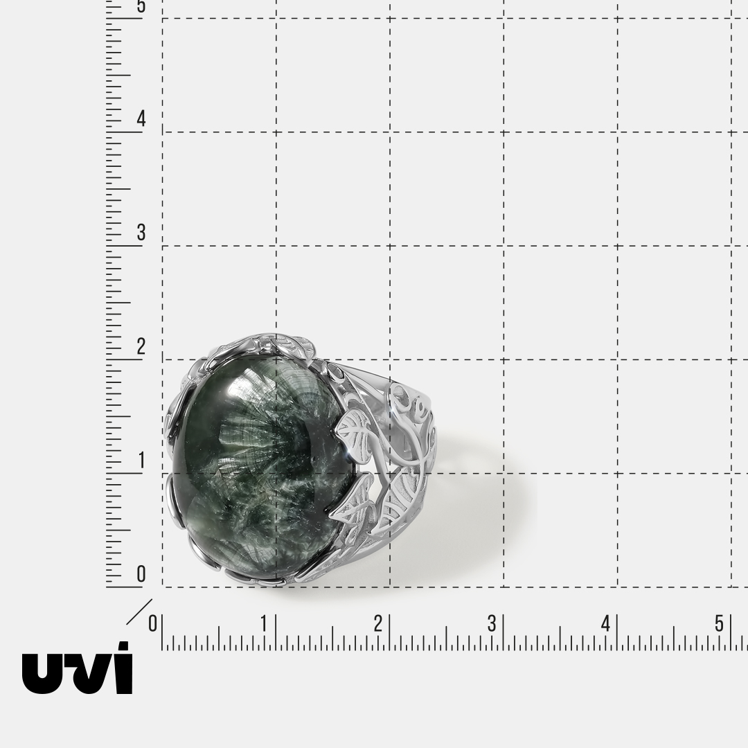 Серебряное кольцо с серафинитом