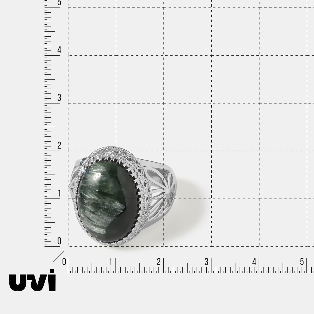 Серебряное кольцо с серафинитом