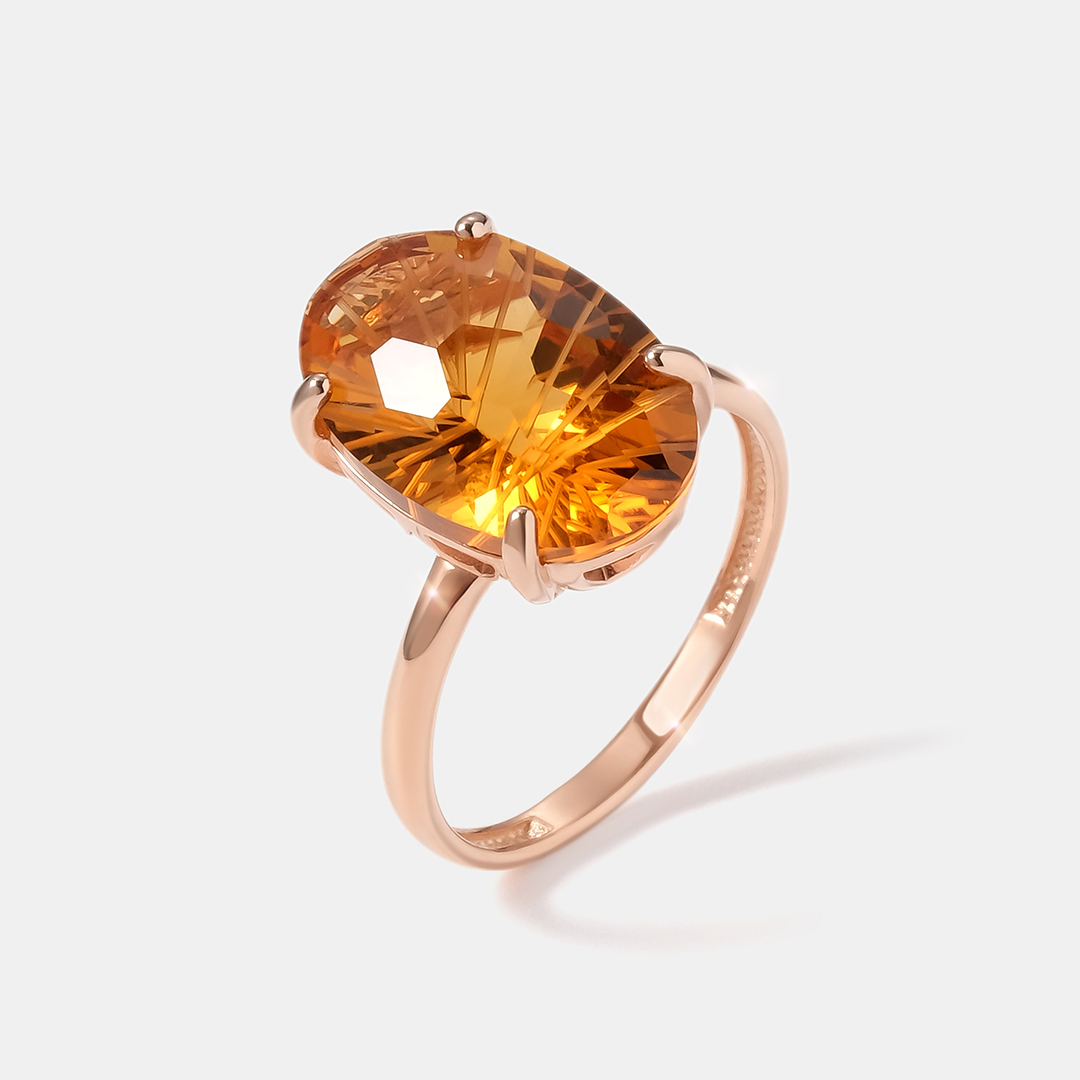 Серебряное кольцо с цитрином