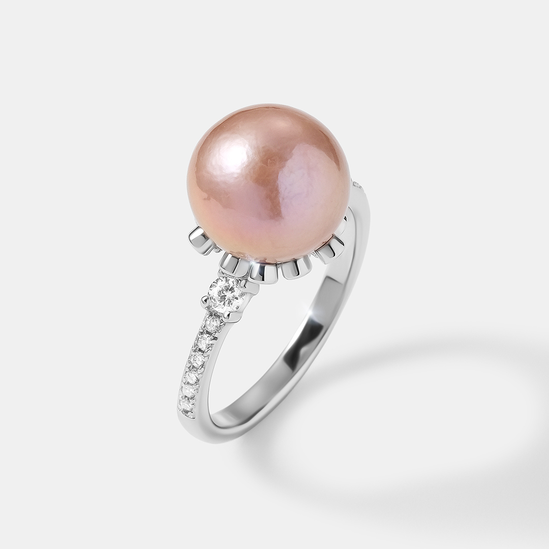 Серебряное кольцо с жемчугом Эдисон