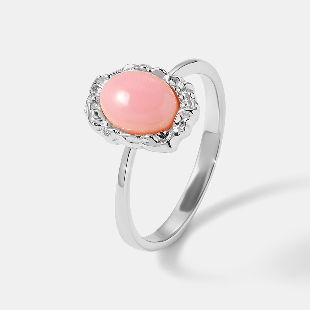 Серебряное кольцо с кораллом