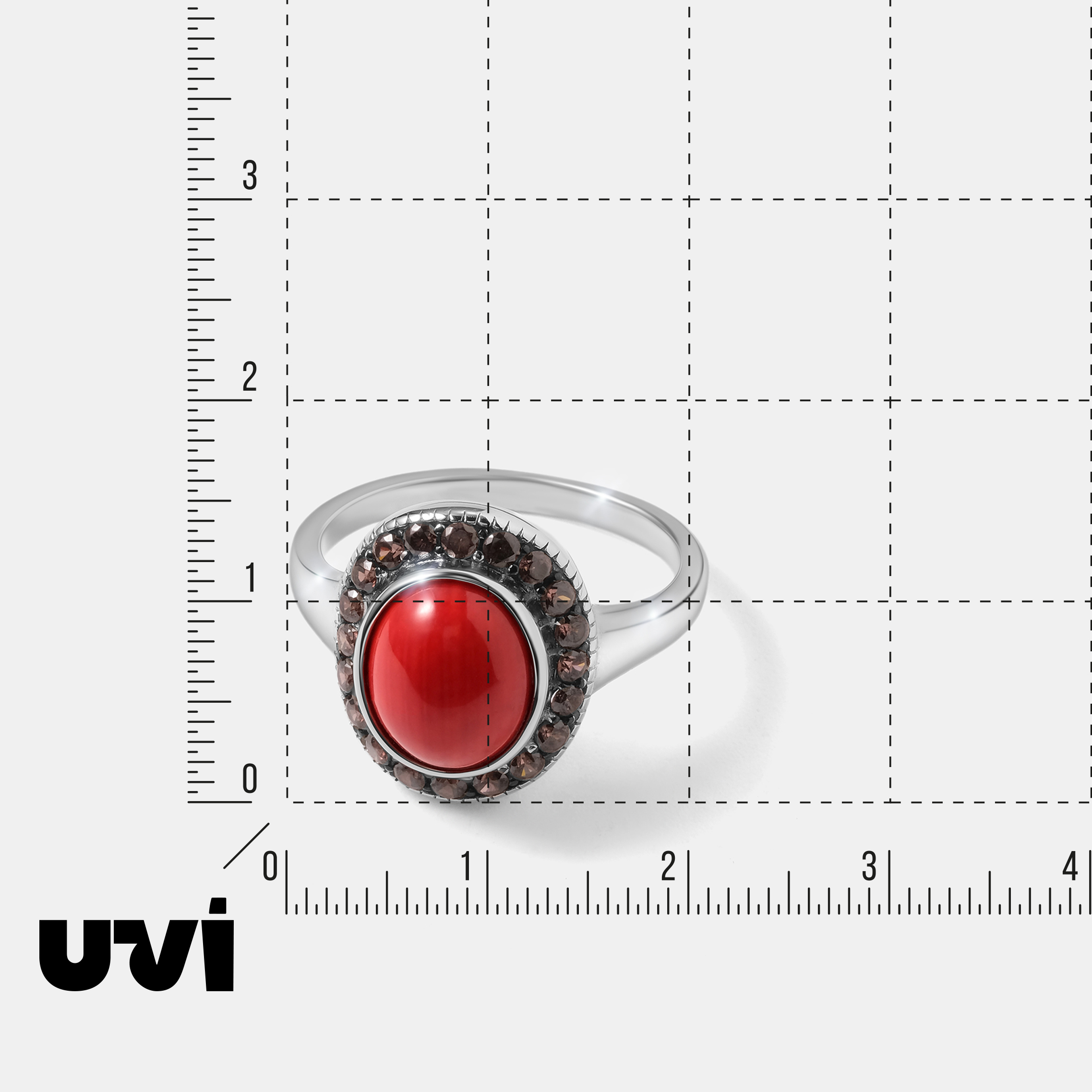 Серебряное кольцо с кораллом