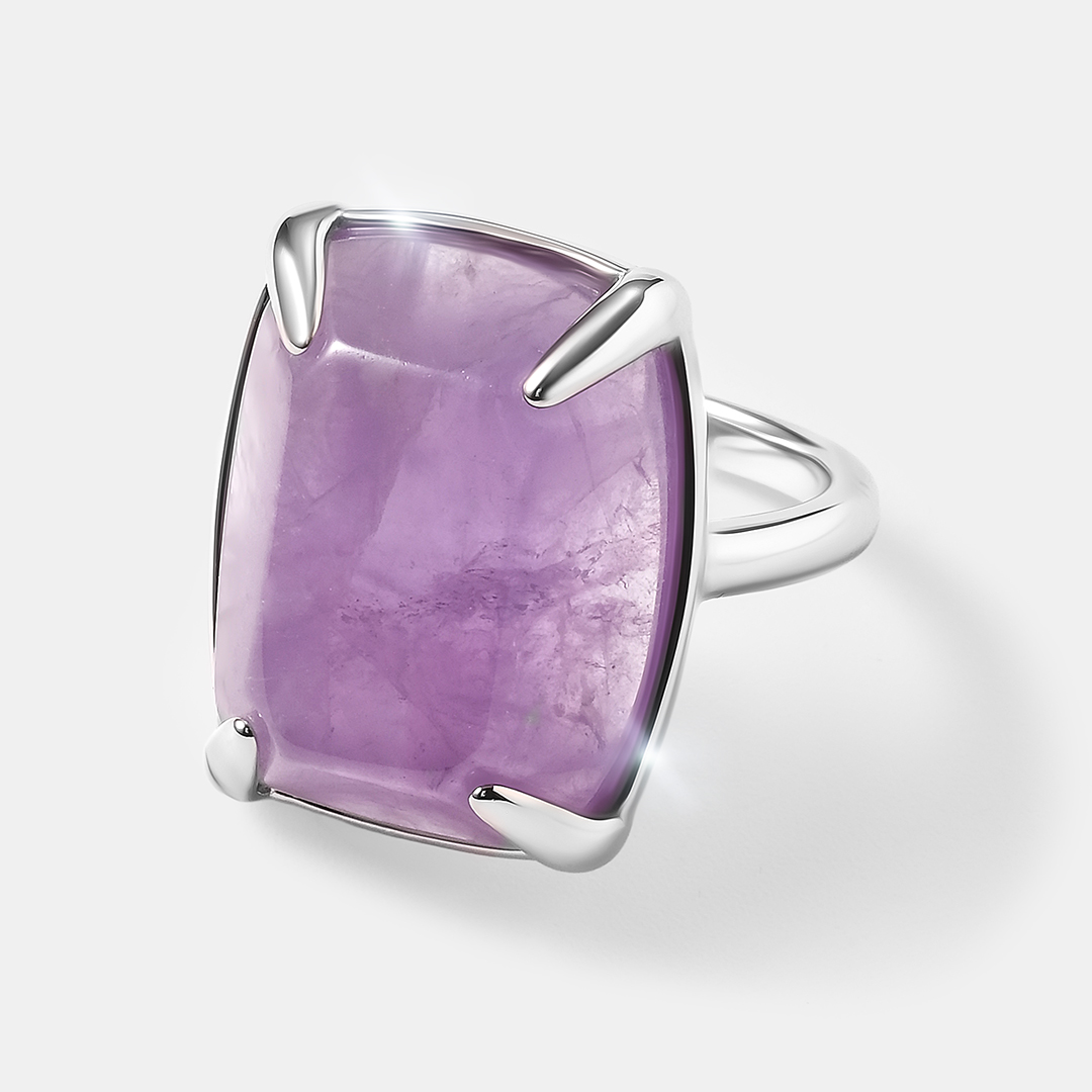 Серебряное кольцо с аметистом