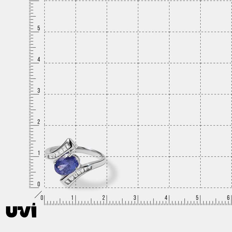 Серебряное кольцо с танзанитом