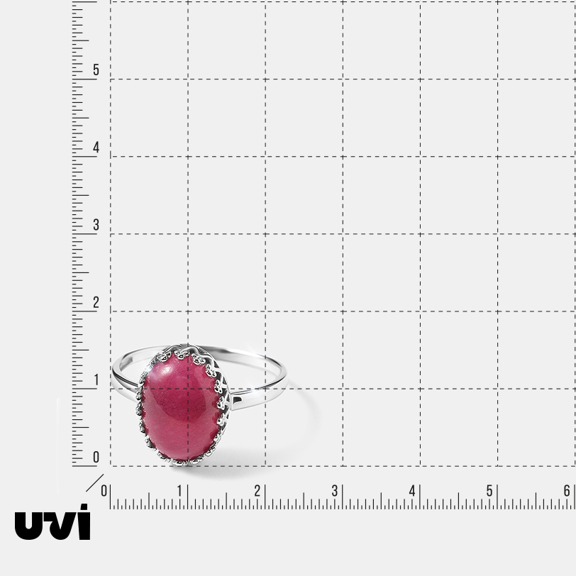 Серебряное кольцо с малиновым жадеитом