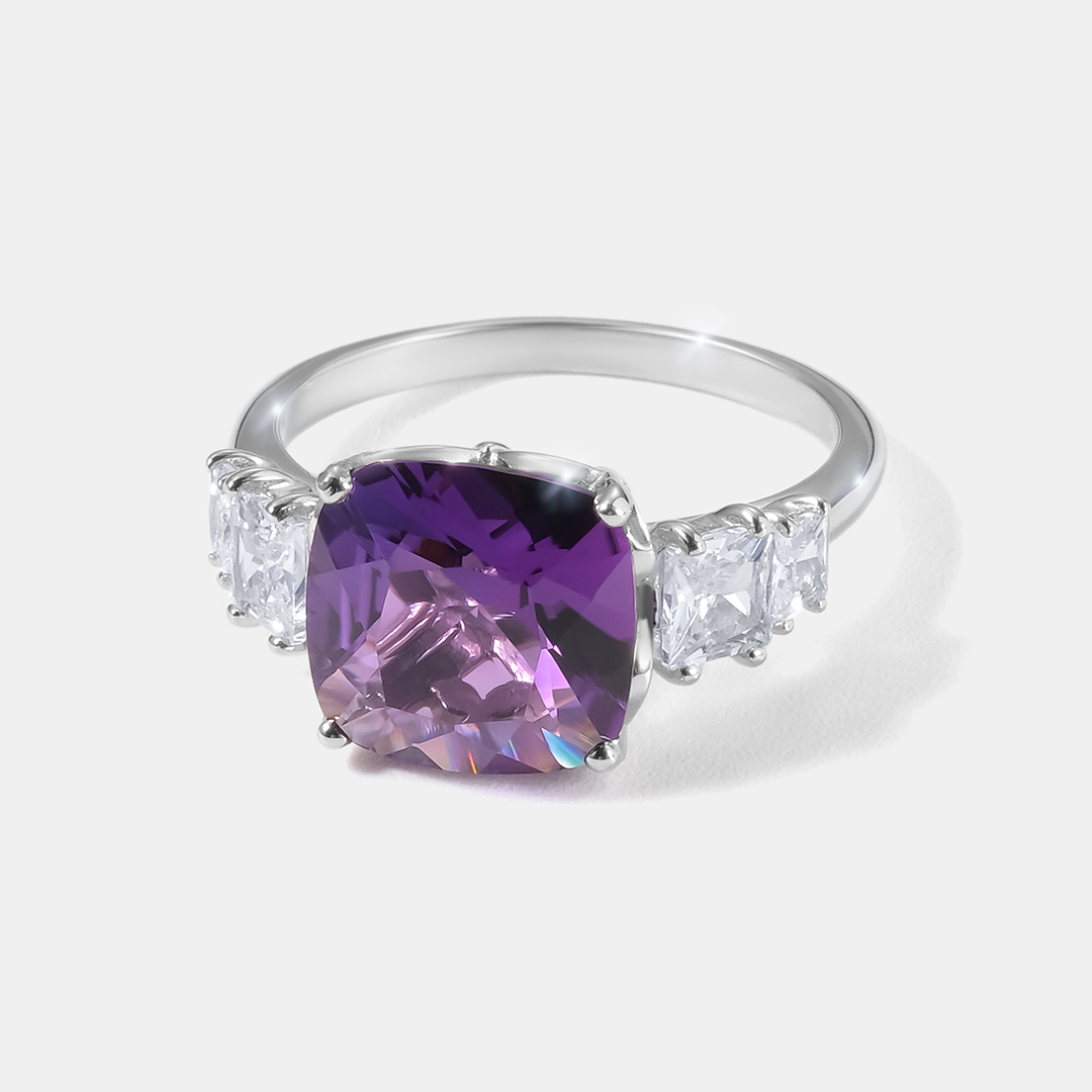 Серебряное кольцо с аметистом