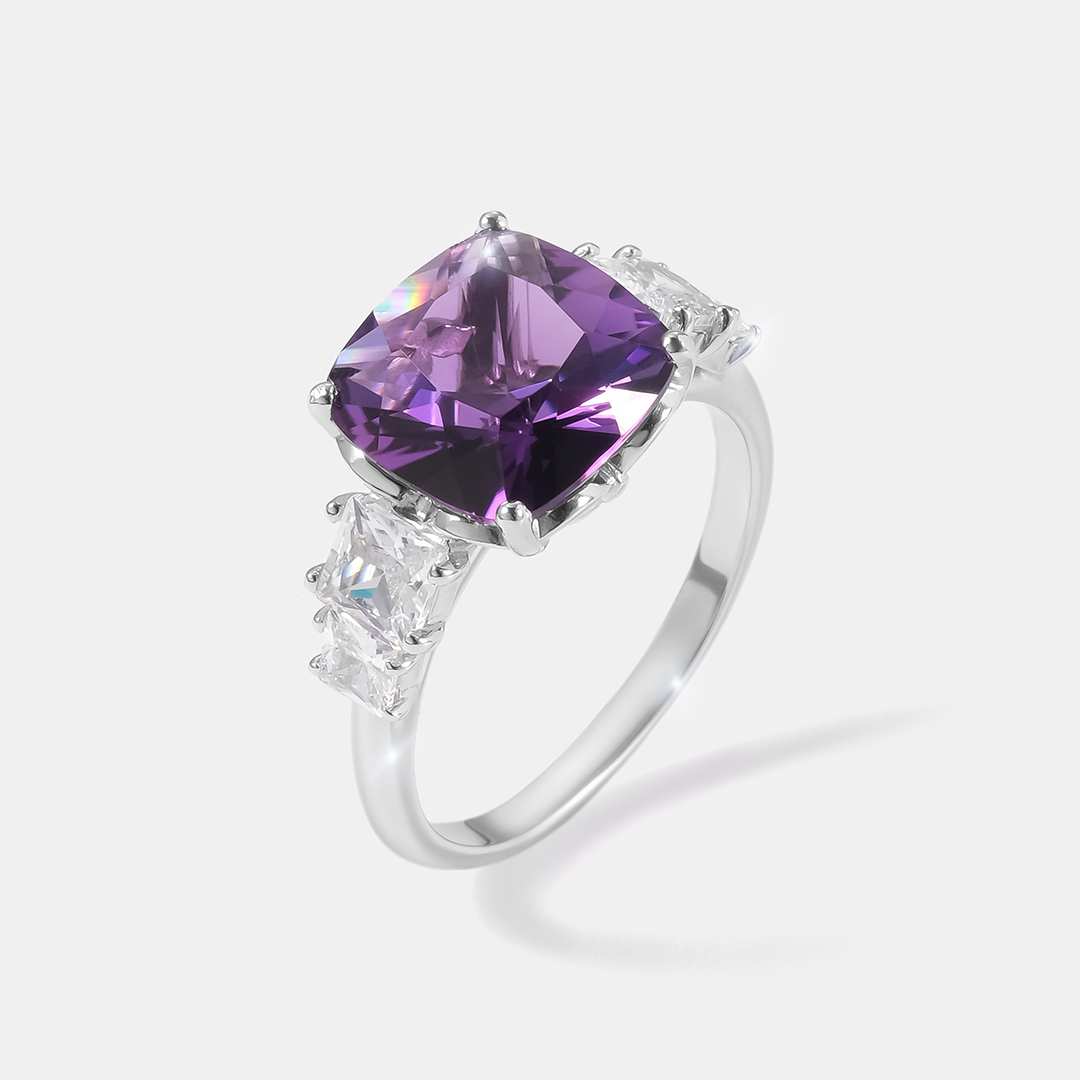 Серебряное кольцо с аметистом