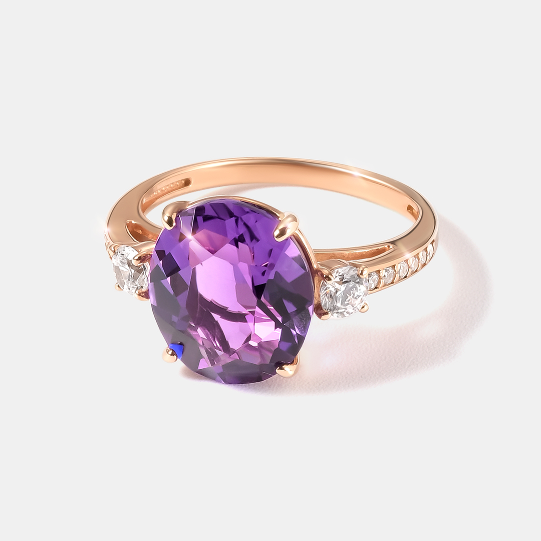 Серебряное кольцо с аметистом