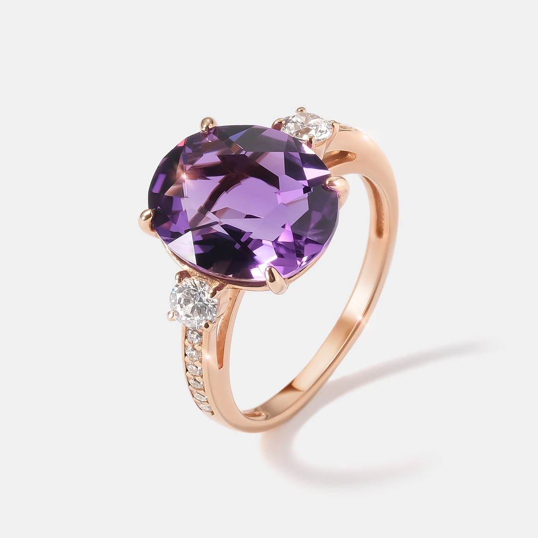 Серебряное кольцо с аметистом