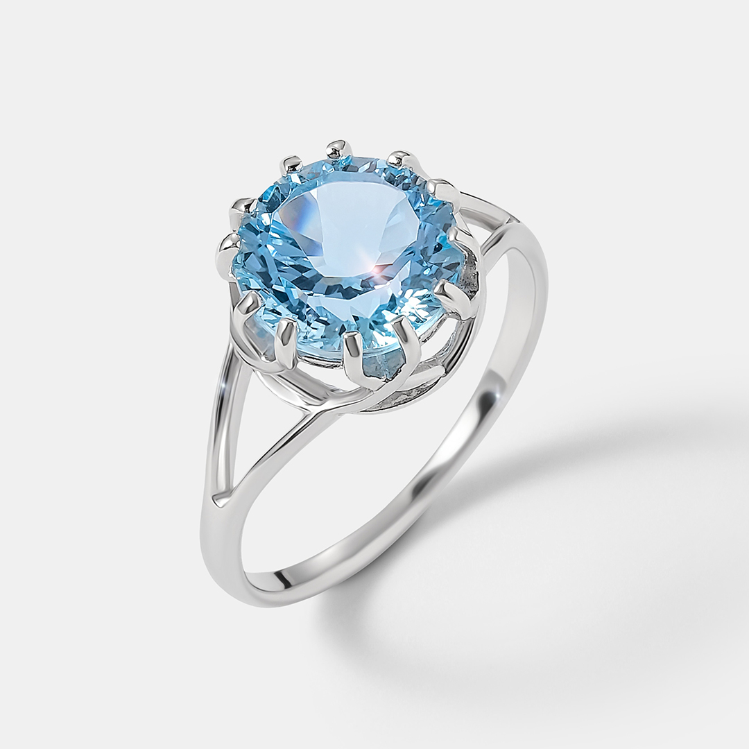Серебряное кольцо с топазом