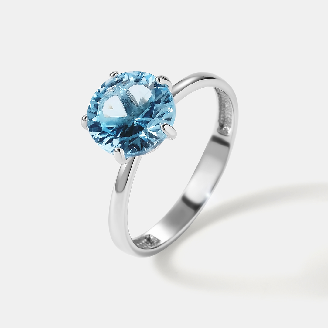 Серебряное кольцо с топазом