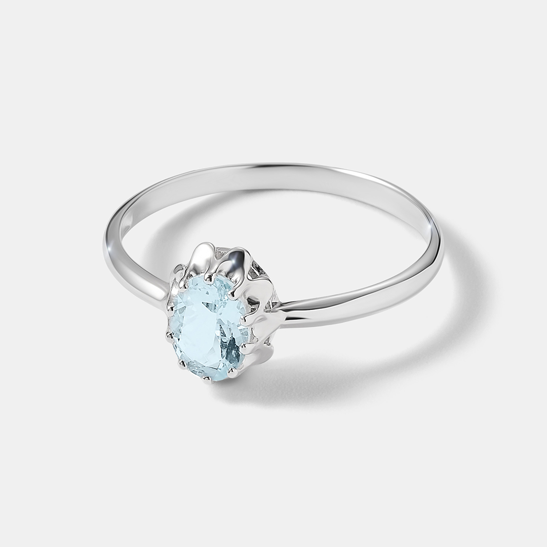 Серебряное кольцо с аквамарином