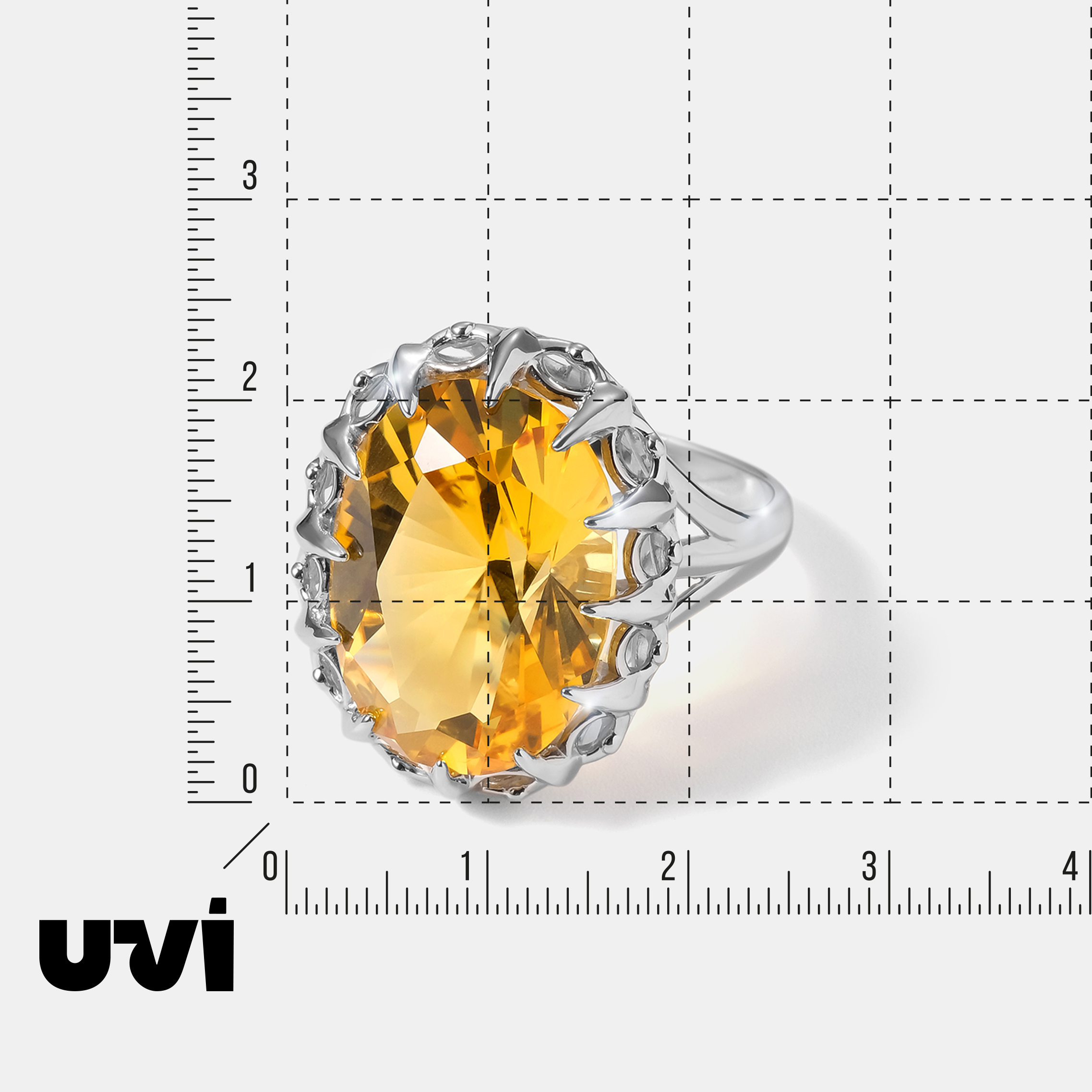Серебряное кольцо с цитрином