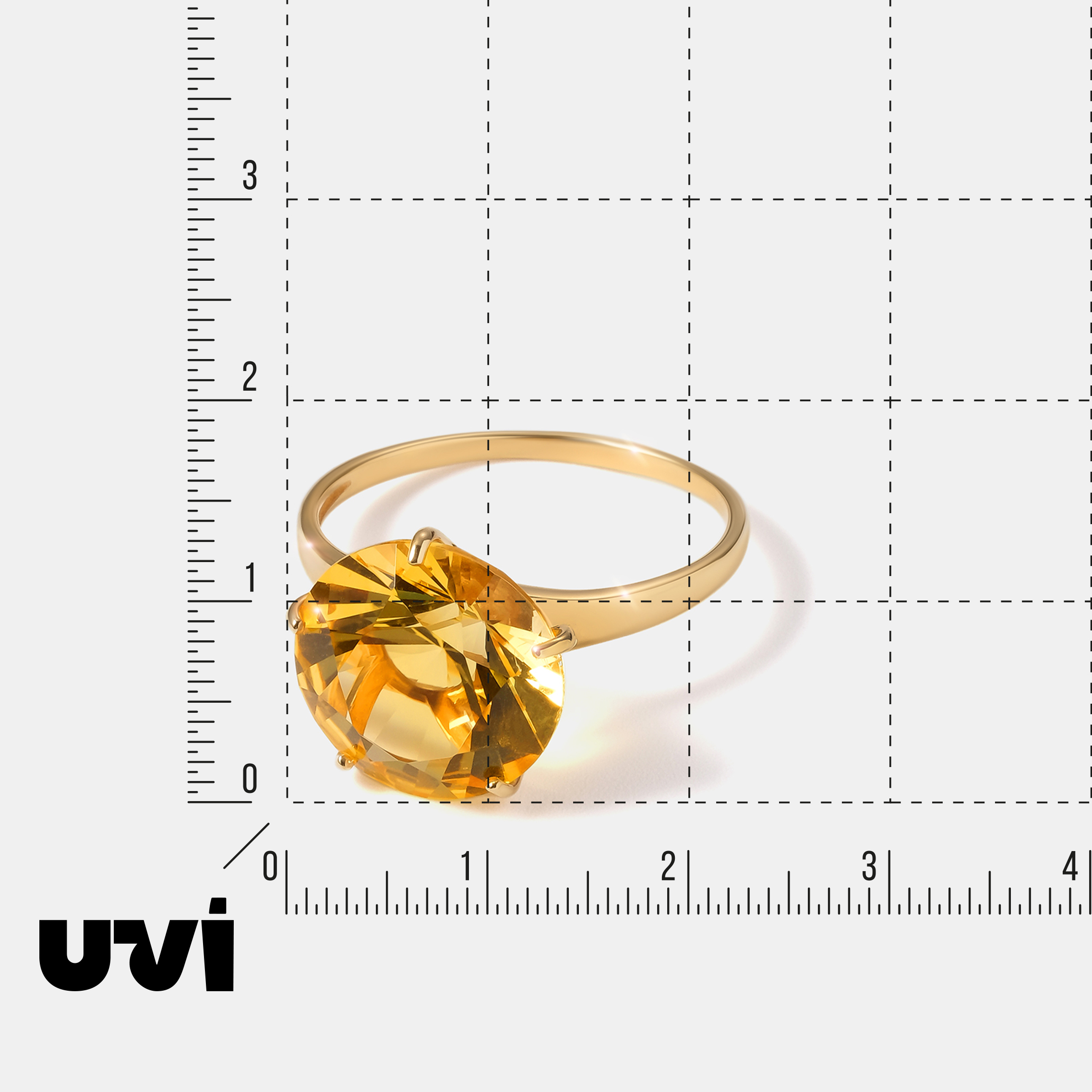 Серебряное кольцо с цитрином