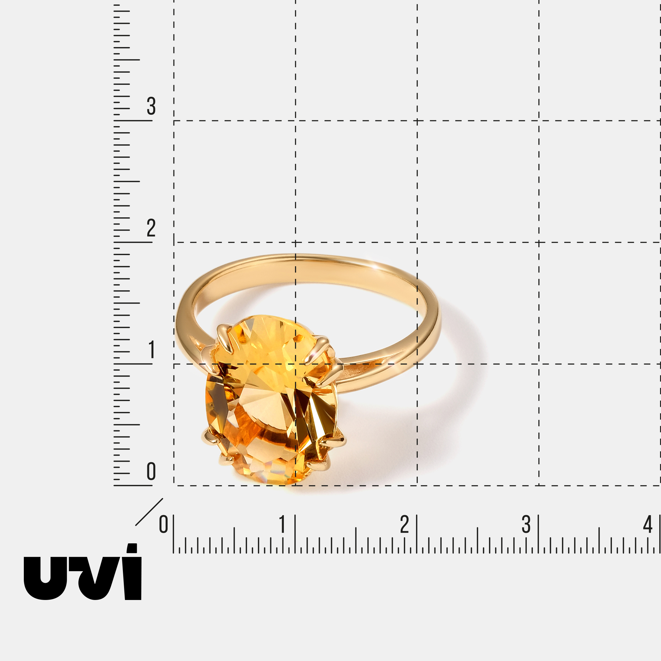 Серебряное кольцо с цитрином